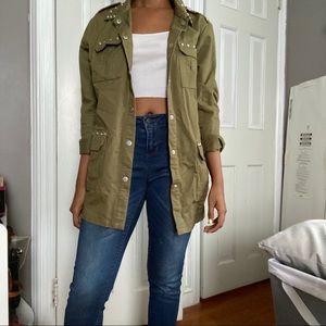 Oversized army green jacket